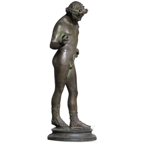 "DIONYSOS &ndash; Narcissus of Pompeii", Anonymous, after the antique, late 19th century, bronze