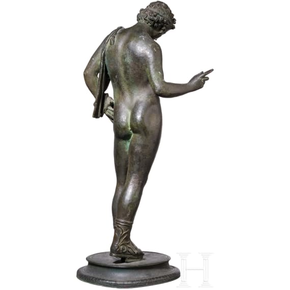 "DIONYSOS &ndash; Narcissus of Pompeii", Anonymous, after the antique, late 19th century, bronze