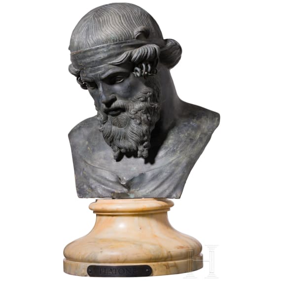 A bronze bust of Priapus (historically identified as 'Plato'), Anonymous, probably late 19th to early 20th century