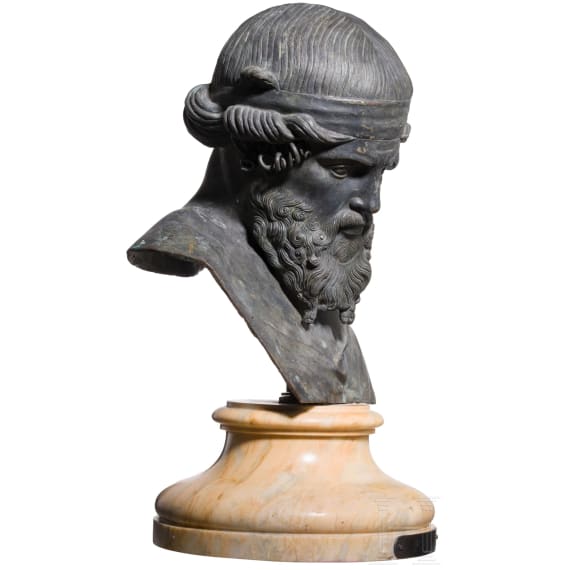 A bronze bust of Priapus (historically identified as 'Plato'), Anonymous, probably late 19th to early 20th century