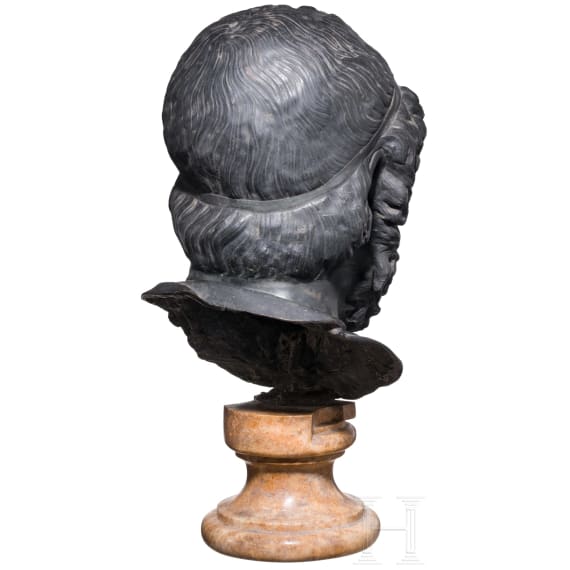 A bronze bust of a poet ("Homer" type), anonymous, probably Italian, late 19th&ndash;early 20th century