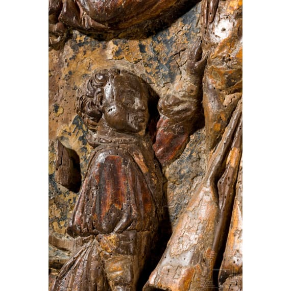 "Coronation of the Virgin", Anonymous (probably South German/Austrian), circa 1450&ndash;1480, painted and gilded carved wood