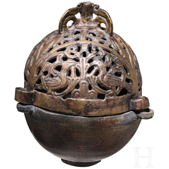 A bronze censer, circa 1190 - 1210 AD