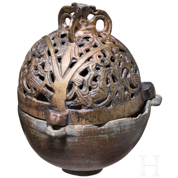 A bronze censer, circa 1190 - 1210 AD