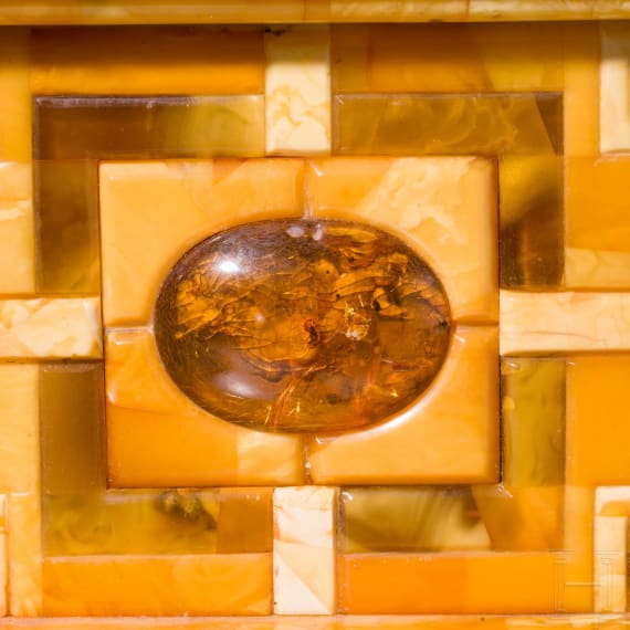 A large amber casket, K&ouml;nigsberg, circa 1900