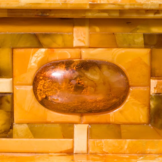 A large amber casket, K&ouml;nigsberg, circa 1900