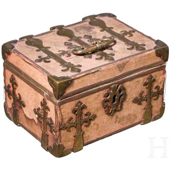 A French velet covered casket, ca. 1680