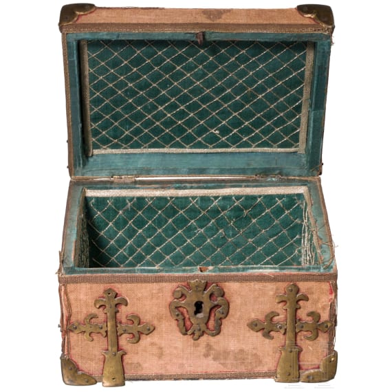 A French velet covered casket, ca. 1680