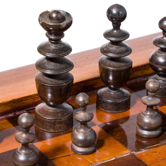 A baroque game board, probably German, 18th century
