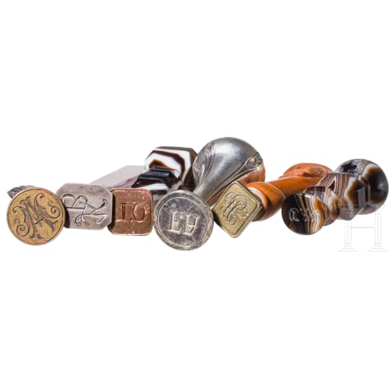 A collection of seal stamps, probably Europe, circa 1880&ndash;1915