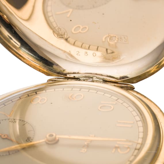 A 14ct gold pocket watch Savonette "Favor", German, circa 1900