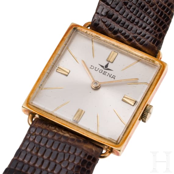 A Dugena Festa 18ct yellow gold gents wristwatch