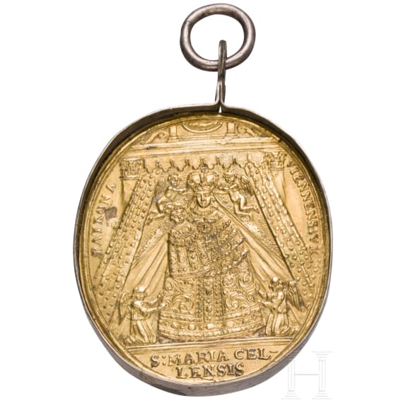 Gilt Bronze Pilgrimage Medal Commemorating the Relief of Vienna, Peter Seel (Salzburg), 1683
