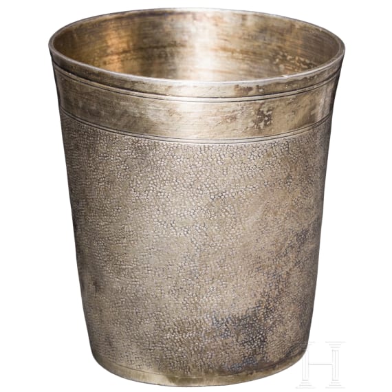 A silver and partially gilt snakeskin beaker, Nuremberg, Jacob Kraer (Master 1625 - 1668)