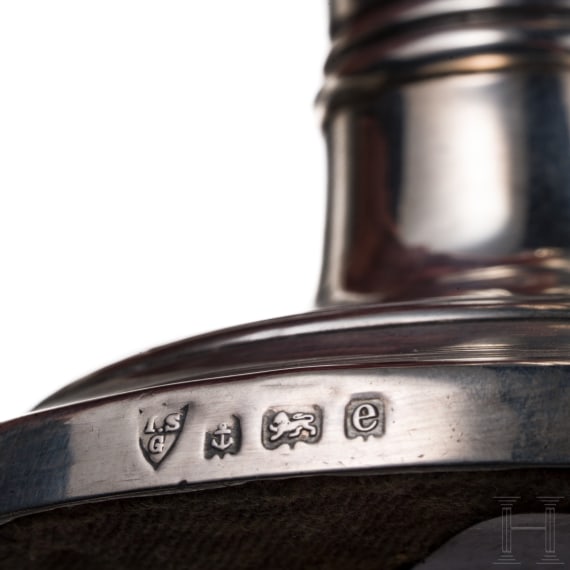 Two silver candlesticks, Birmingham, IS Greenberg & Co, 1904