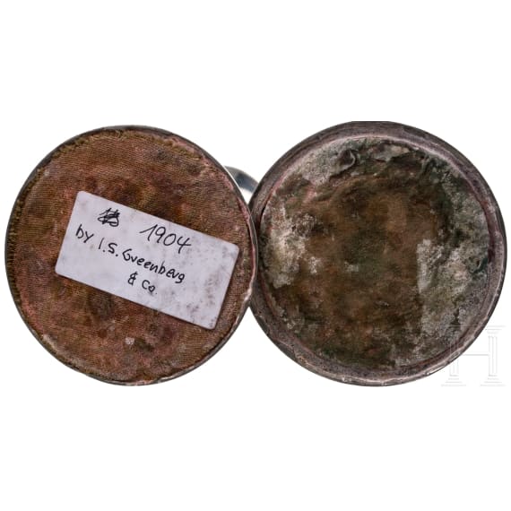 Two silver candlesticks, Birmingham, IS Greenberg & Co, 1904