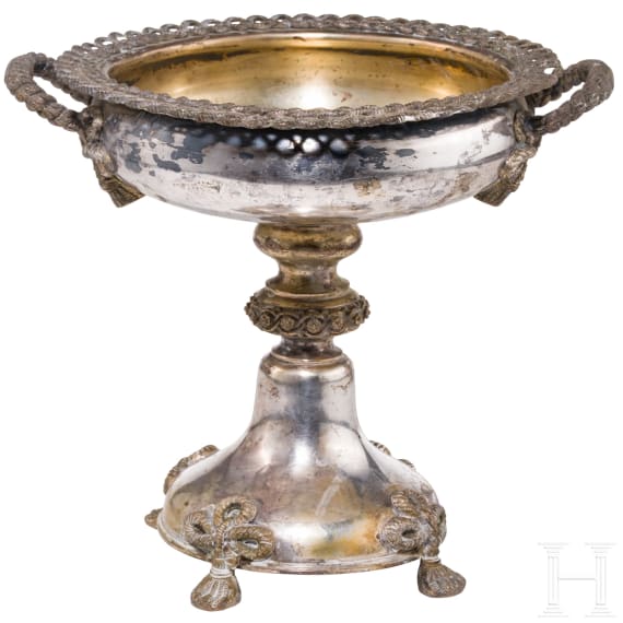A silver partial-gilt centerpiece, Gebr&uuml;der Friedl&auml;nder Berlin, mid of the 19th century
