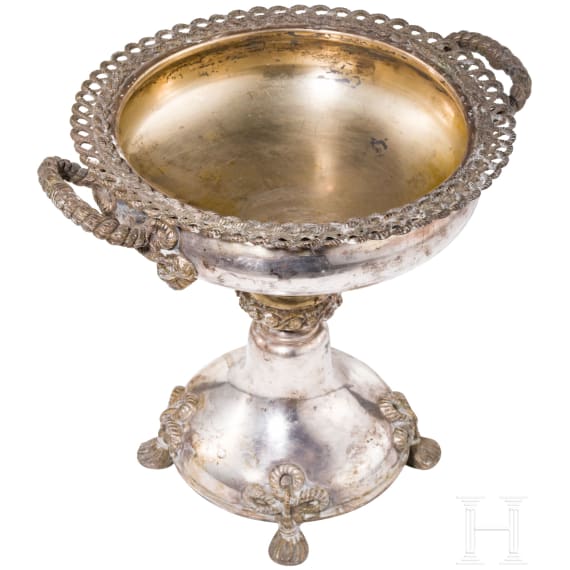 A silver partial-gilt centerpiece, Gebr&uuml;der Friedl&auml;nder Berlin, mid of the 19th century