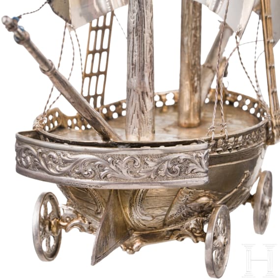 A gilt-silver ship, Belgium, after 1942