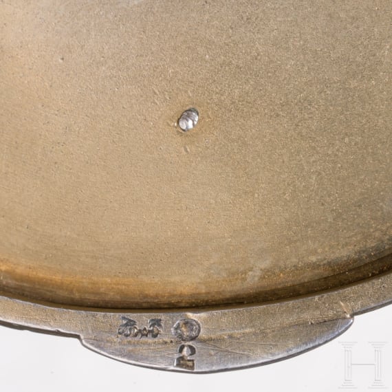 A silver and guilloch&eacute;-enamel tabacco box with case, probably Austiran, circa 1900