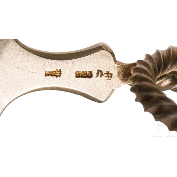 A silver-gilt plique-a-jour-spoon, German, circa 1900