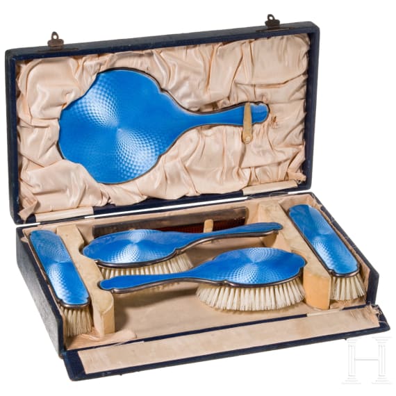 Guilloch&eacute;-Email-Toilettenservice, England, Birmingham, WG Sothers Ltd, 1925