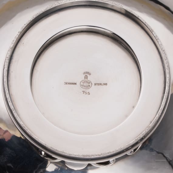 Paar gro&szlig;e Silberschalen, D&auml;nemark, Gundorph Albertus f&uuml;r Georg Jensen, 1930er Jahre