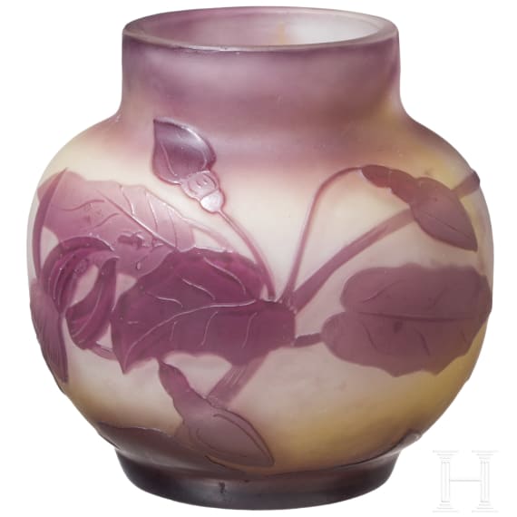 Kleine Vase &bdquo;Fuchsias", Nancy, Emile Gall&eacute;, um 1905-08