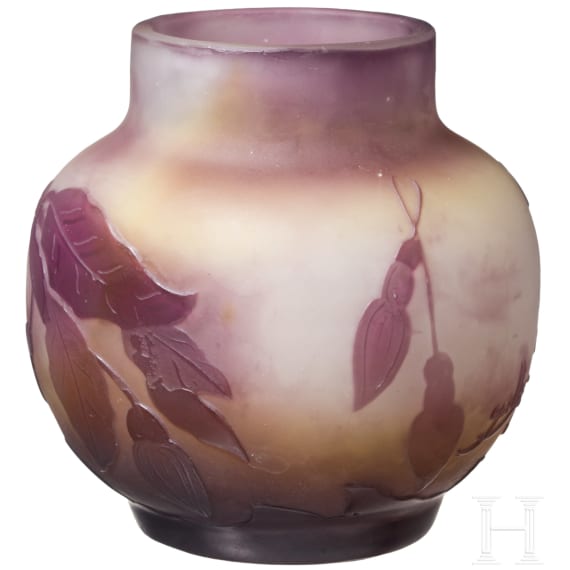 Kleine Vase &bdquo;Fuchsias", Nancy, Emile Gall&eacute;, um 1905-08