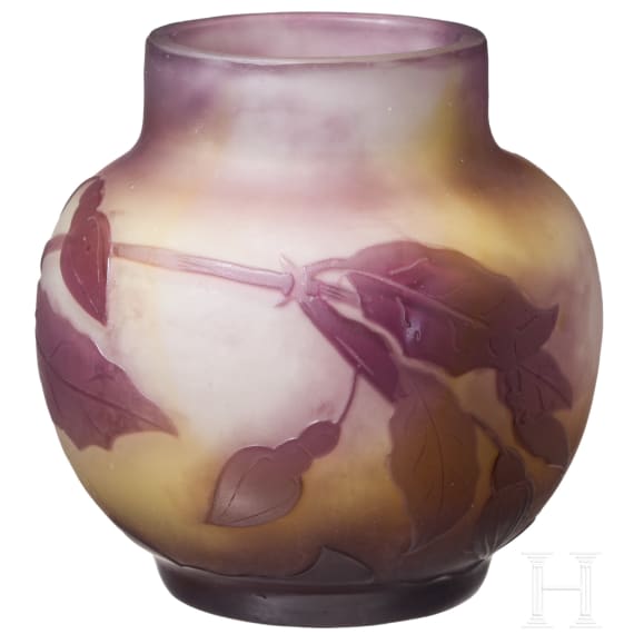 Kleine Vase &bdquo;Fuchsias", Nancy, Emile Gall&eacute;, um 1905-08