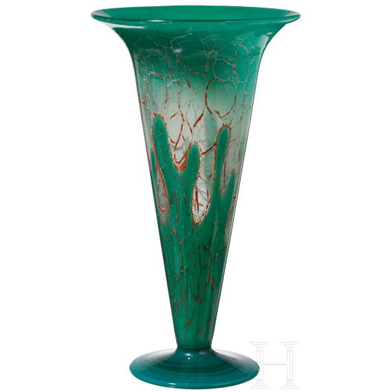 Vase "Ikora-Kristall", Karl Wiedmann (Dekor), Geislingen, WMF, um 1928