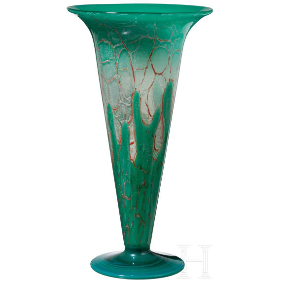 Vase "Ikora-Kristall", Karl Wiedmann (Dekor), Geislingen, WMF, um 1928