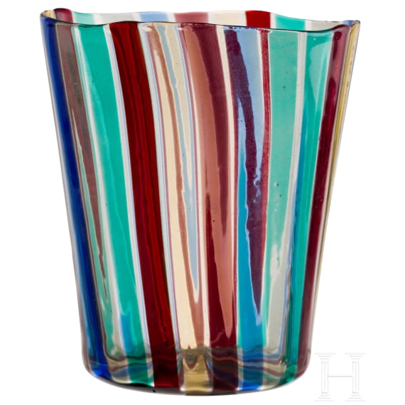 Becherglas "A fasce", Gio Ponti (Entwurf), Venini (Ausf&uuml;hrung), 50er Jahre