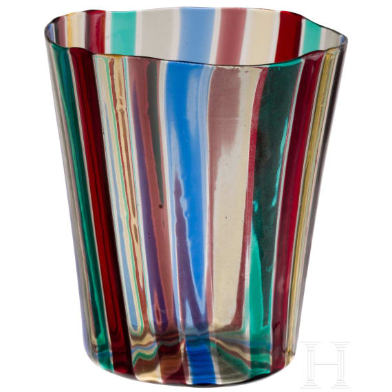 Becherglas "A fasce", Gio Ponti (Entwurf), Venini (Ausf&uuml;hrung), 50er Jahre