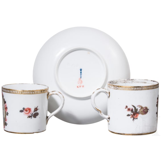 Portraittasse, Tasse und eine Untertasse, KPM, 1820- 1840