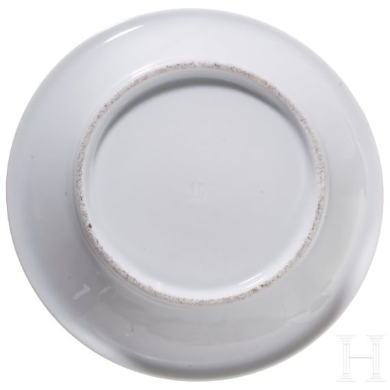 Studentica Tasse &bdquo;Corps Franconia Jena" mit Untertasse, datiert 1859
