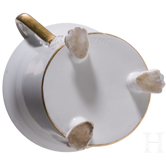 Studentica Tasse &bdquo;Corps Franconia Jena" mit Untertasse, datiert 1859