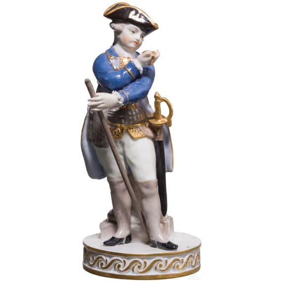 "Knabe als Offizier" (Soldat), Michel Victor Acier, 1775 (Entwurf), Meissen, 1860 - 1924 (Ausf&uuml;hrung)