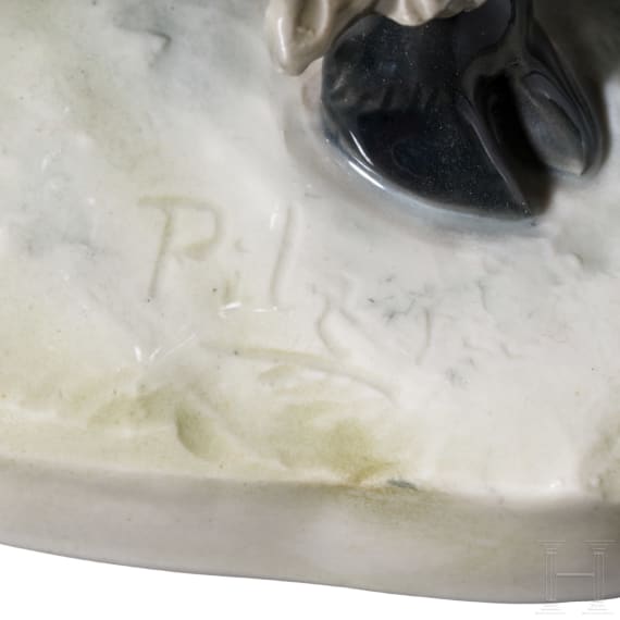 Zwei Grunzochsen, Otto Pilz, 1907 (Entwurf), Meissen, vor 1924 (Ausf&uuml;hrung)