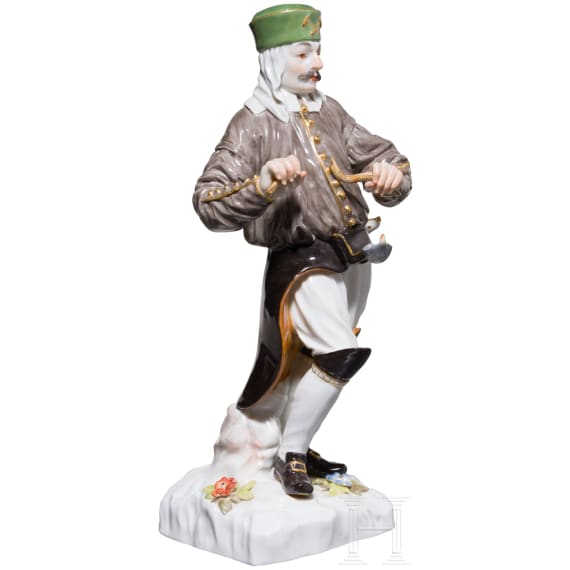 Bergmann mit W&uuml;nschelrute, Johann Joachim Kaendler, 1750 (Entwurf), Meissen, 20. Jhdt. (Ausf&uuml;hrung)