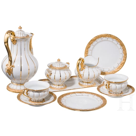 10-teiliges Service B-Form, Meissen, circa 1934