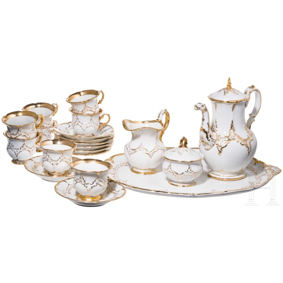 20-teiliges Porzellanservice, B-Form, Meissen, um 1924