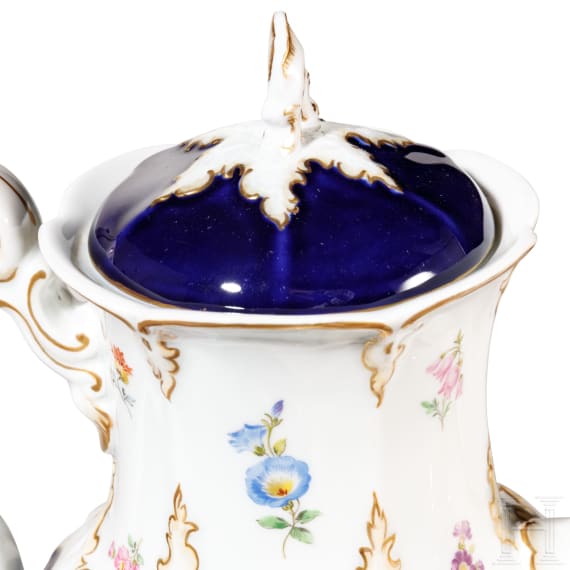 Prunk-Kaffeeservice, B-Form, Meissen, 20. Jhdt.