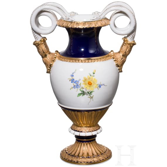 Schlangenhenkelvase, Meissen, um 1920
