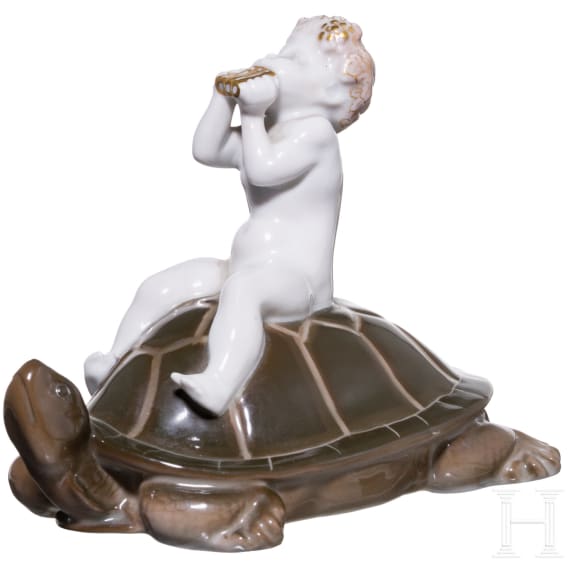 A porcelain group "Turtle Post", Ferdinand Liebermann (design), Rosenthal Kunstabteilung Selb, circa 1920 (finish)