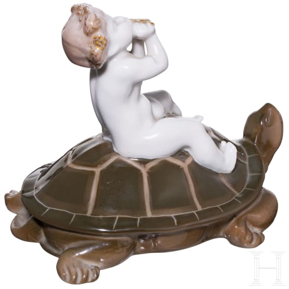 A porcelain group "Turtle Post", Ferdinand Liebermann (design), Rosenthal Kunstabteilung Selb, circa 1920 (finish)