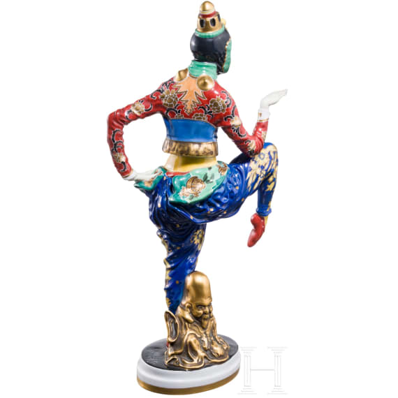 A porcelain dancing figure of Anita Berber "Korean Dance", Constantin Holzer-Defanti, 1919 (design), Rosenthal Kunstabteilung Selb, circa 1929