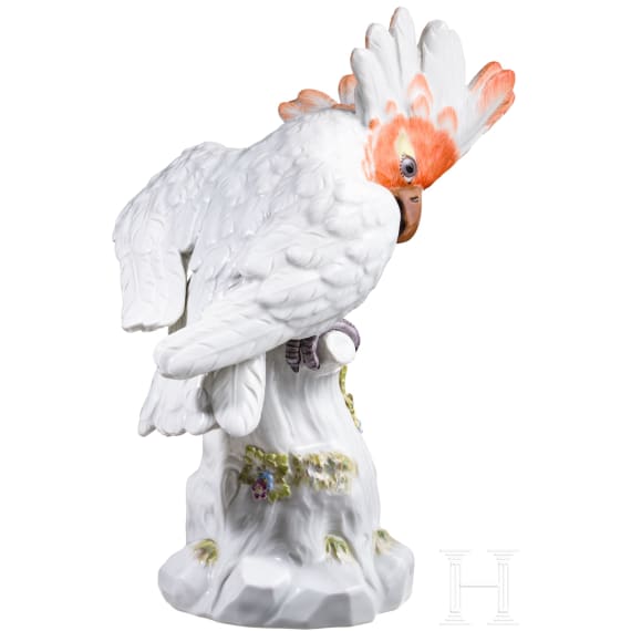 A porcelain cockatoo, Johann Friedrich Eberlein, 1737 (design), Meissen, 20th century