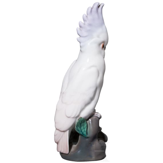 A porcelain cockatoo, Edmund Otto (design), KPM, after 1911