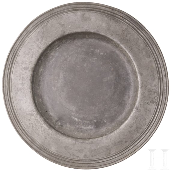 Five German Pewter plates, 17th/18th century